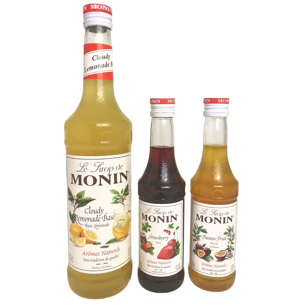Monin Lemonade Set 700 ml & 2 x 250 ml Syrups - Crema