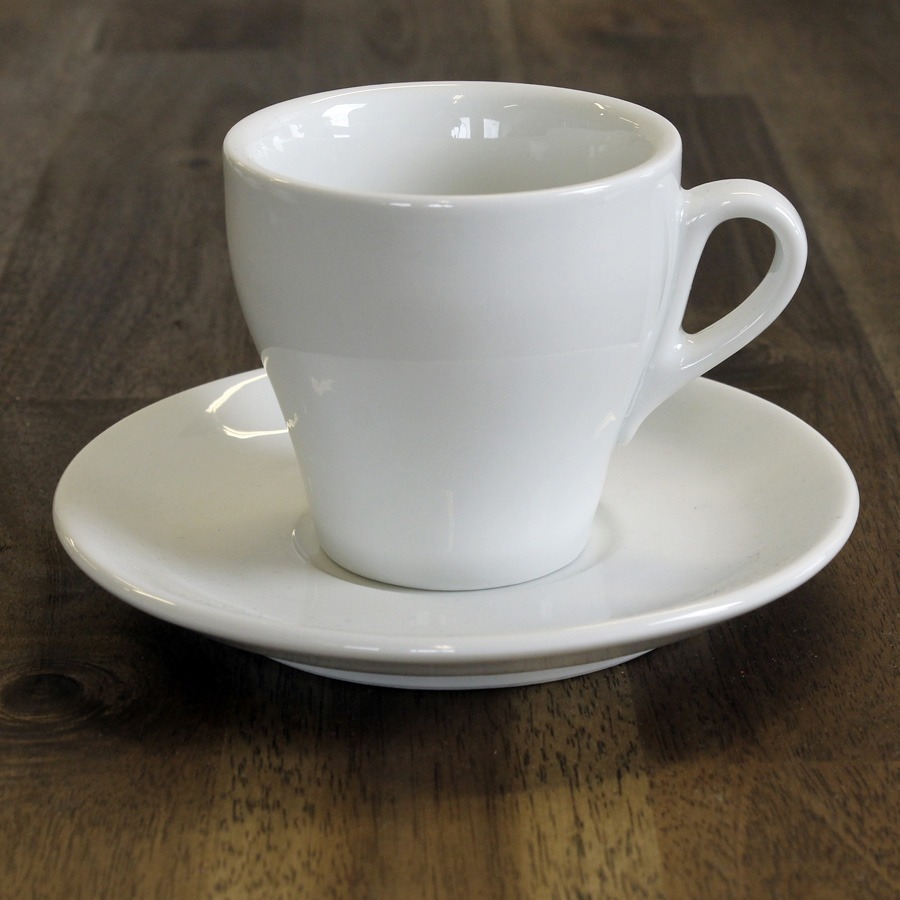 White Ceramic Cappuccino & Latte Coffee Cups, For Restaurant, Capacity: 210  ml