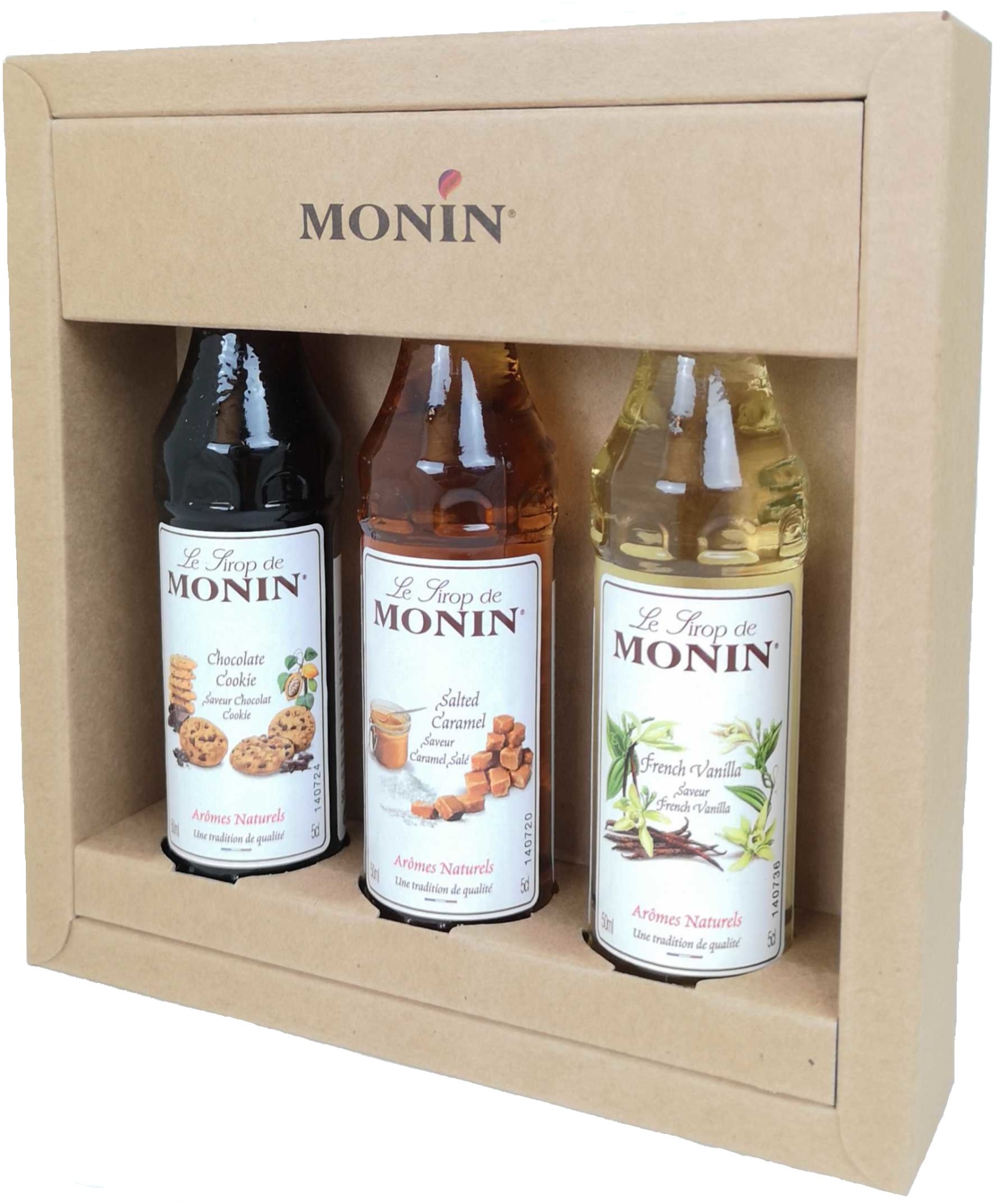 Monin Sirops pour Café, Set 3 x 50 ml