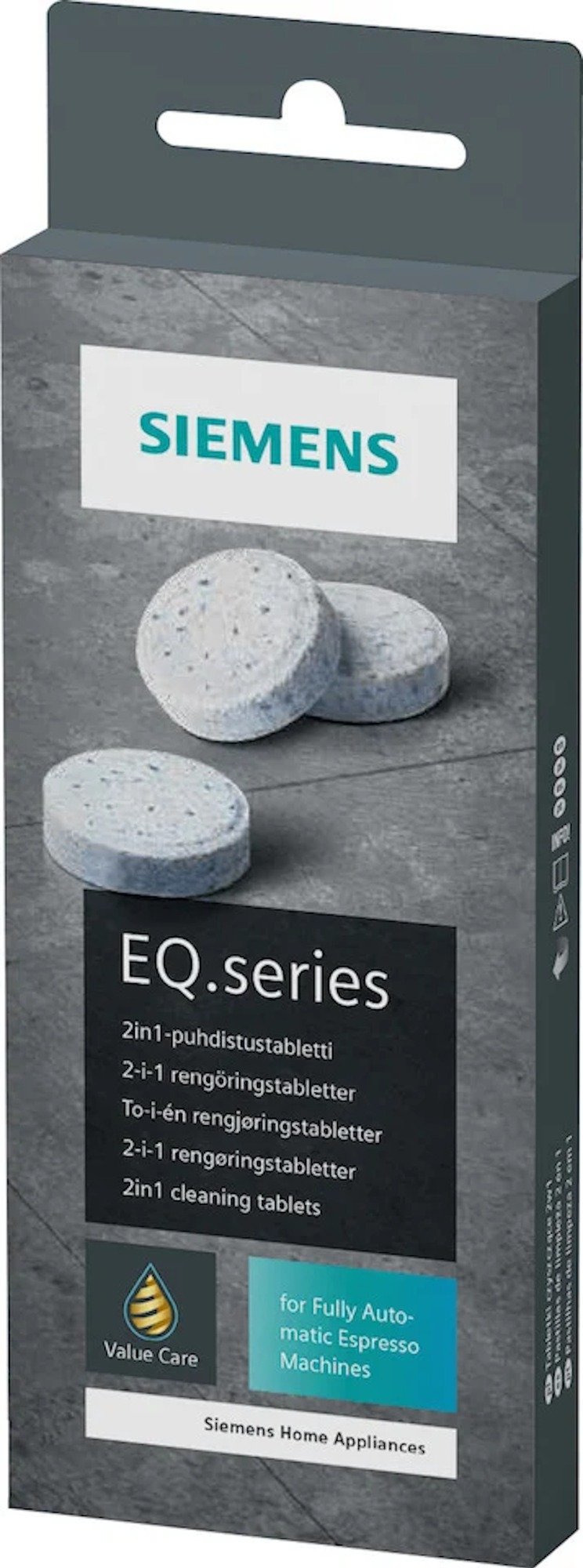 Siemens EQ.series tablettes de nettoyage pour machine à café, 10 pcs - Crema