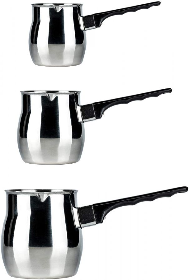 ILSA Ibrik Turkish Coffee Pot, Steel - Crema