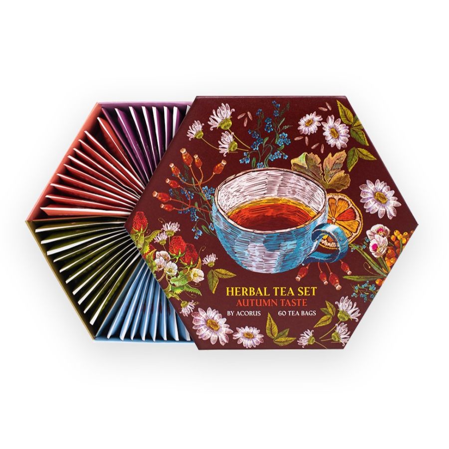 Acorus Tea Autumn Taste tés surtidos, 60 bolsas de té