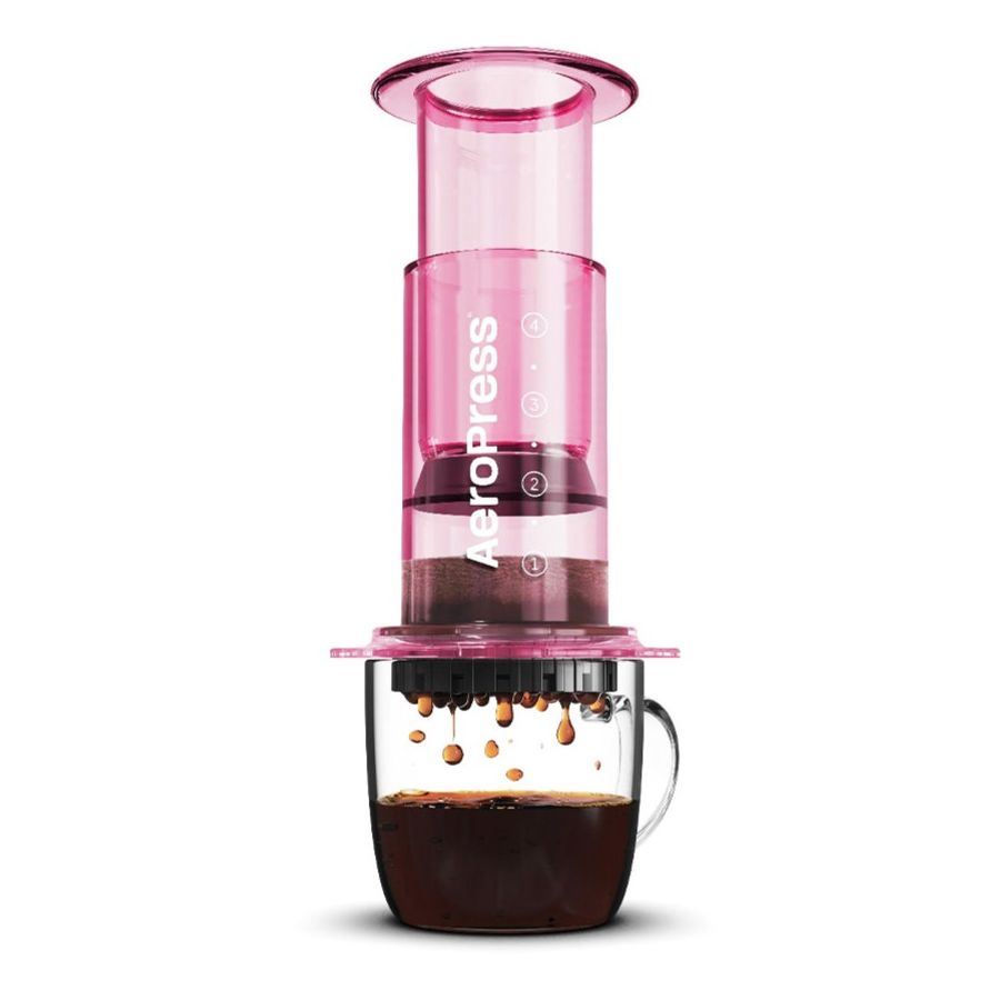 AeroPress Clear cafetera, rosa