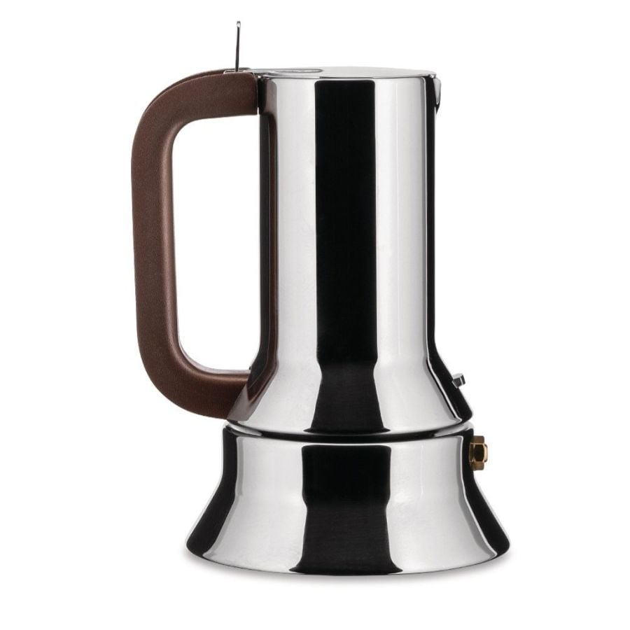 Alessi 9090 Cafetera italiana 10 tazas, mango marrón