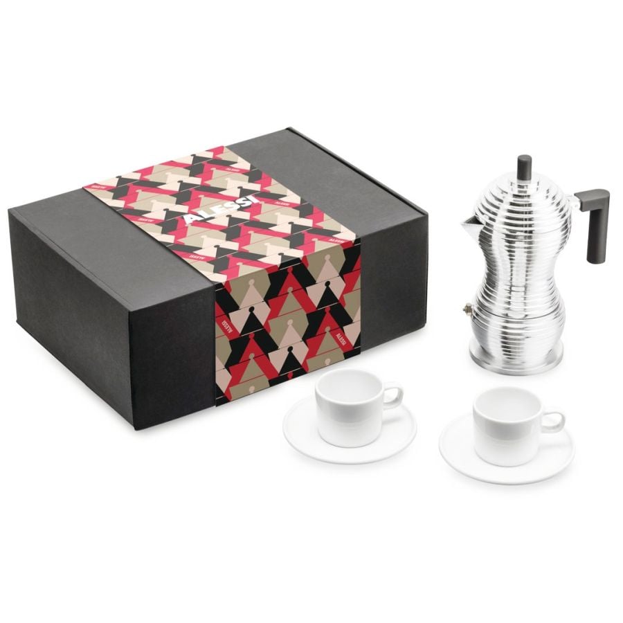 Alessi Pulcina Moka Pot Gift Set