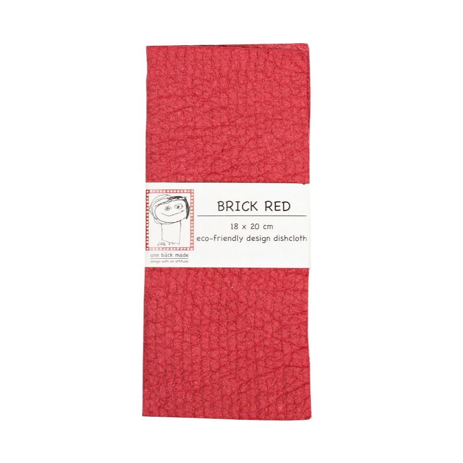 Ann Bäck Eco-Friendly Dishcloth, Brick Red