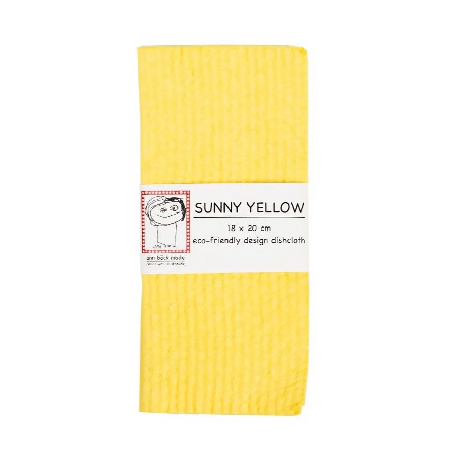 Ann Bäck Eco-Friendly Dishcloth, Sunny Yellow