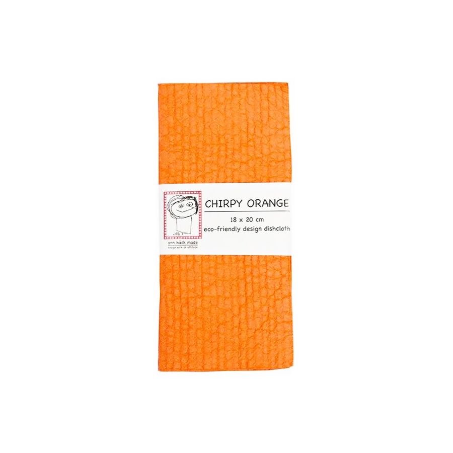 Ann Bäck Eco-Friendly Dishcloth, Chirpy Orange