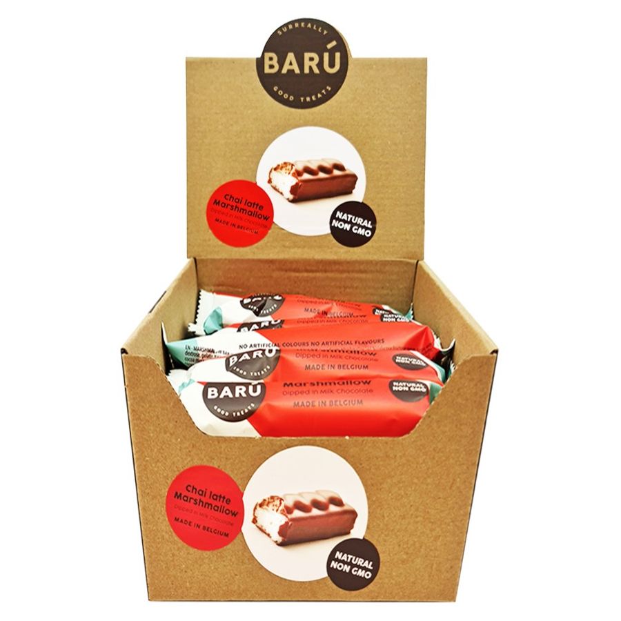 Barú Chai Latte Milk Chocolate Marshmallow Bar 30 g - Box 18 pcs