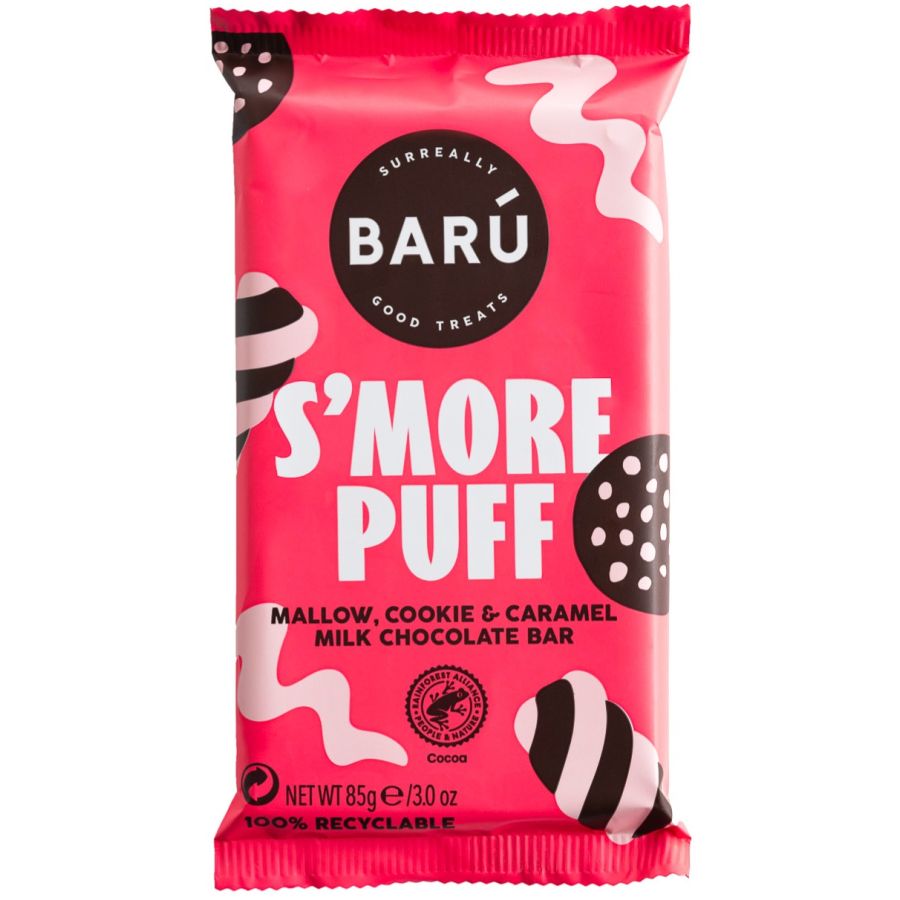 Barú S'more Puff Bonkers Bar chocolat au lait 85 g
