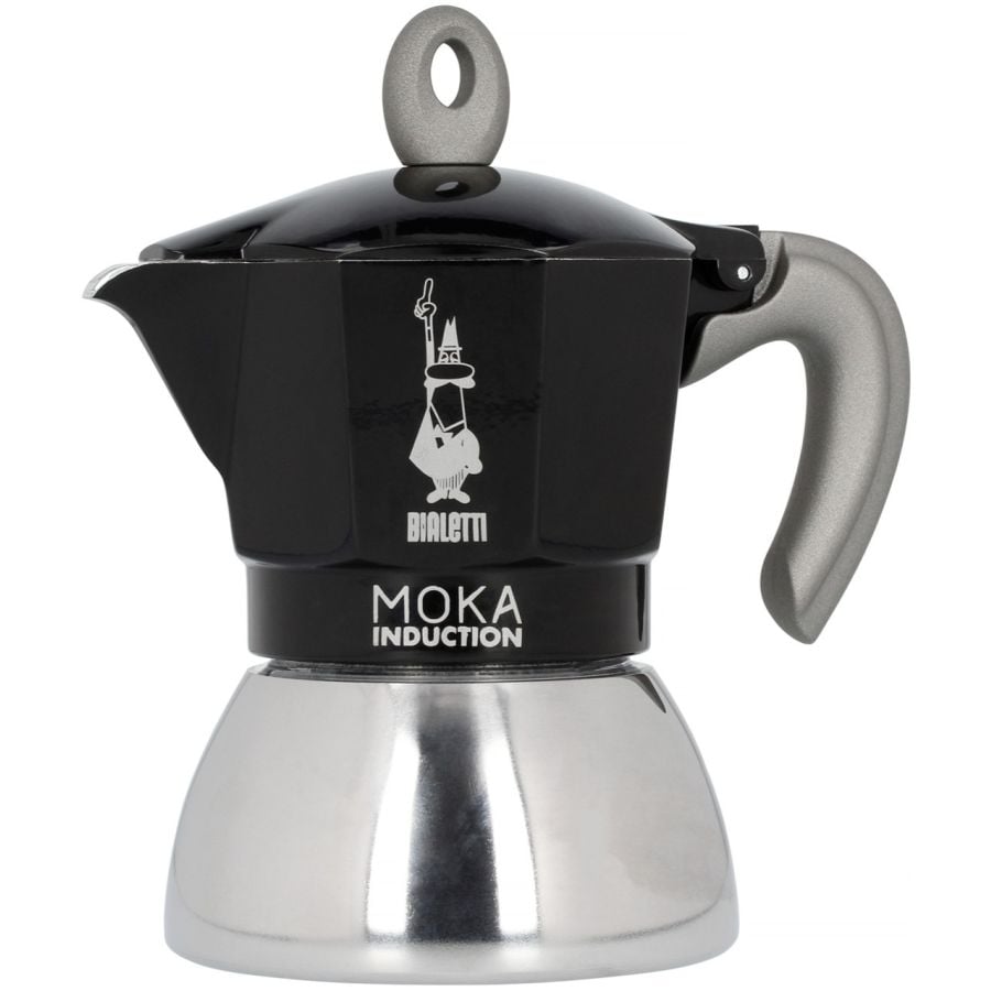 Bialetti Moka Induction Black cafetière italienne, 4 tasses