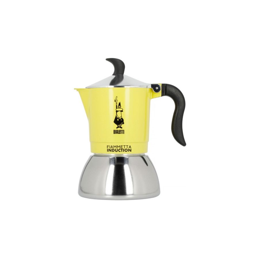 Bialetti Primavera Fiammetta Induction Moka Pot 4 Cup, Yellow