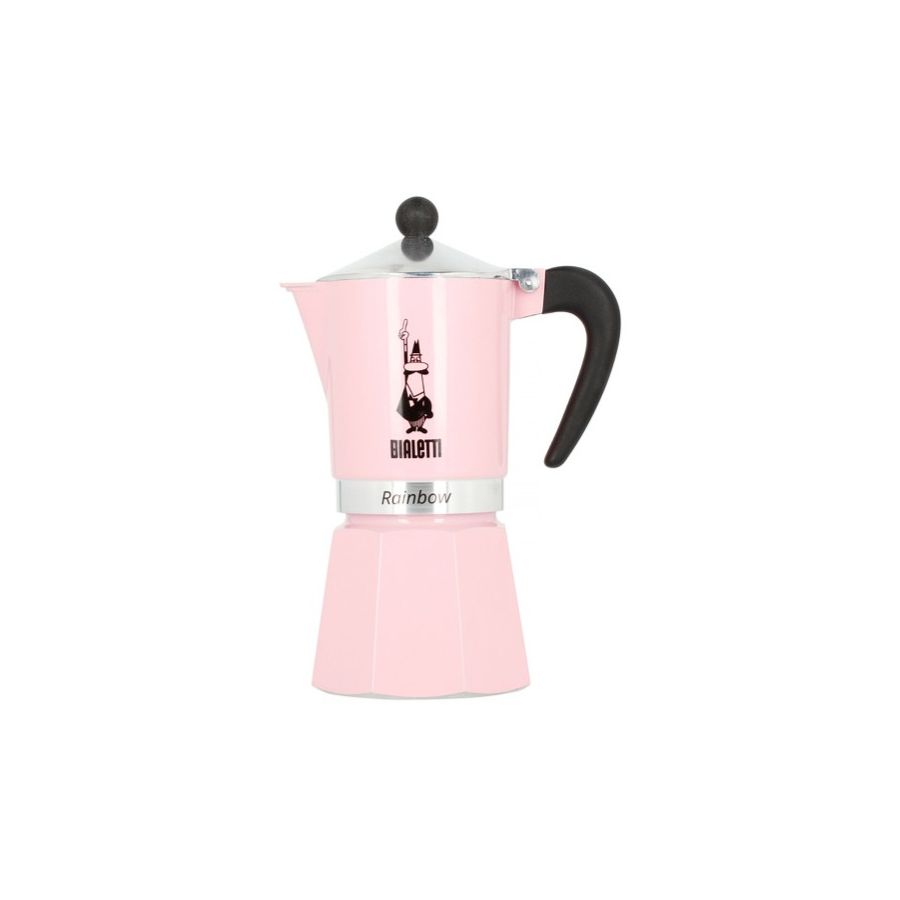 Bialetti Primavera Rainbow Cafetera Moka 6 Tazas, Rosa