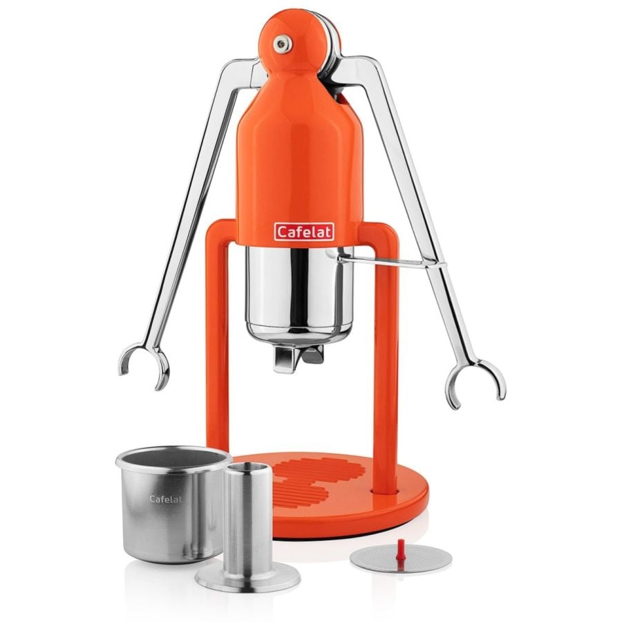 Cafelat Robot Regular Cafetera Manual para Espresso, Naranja