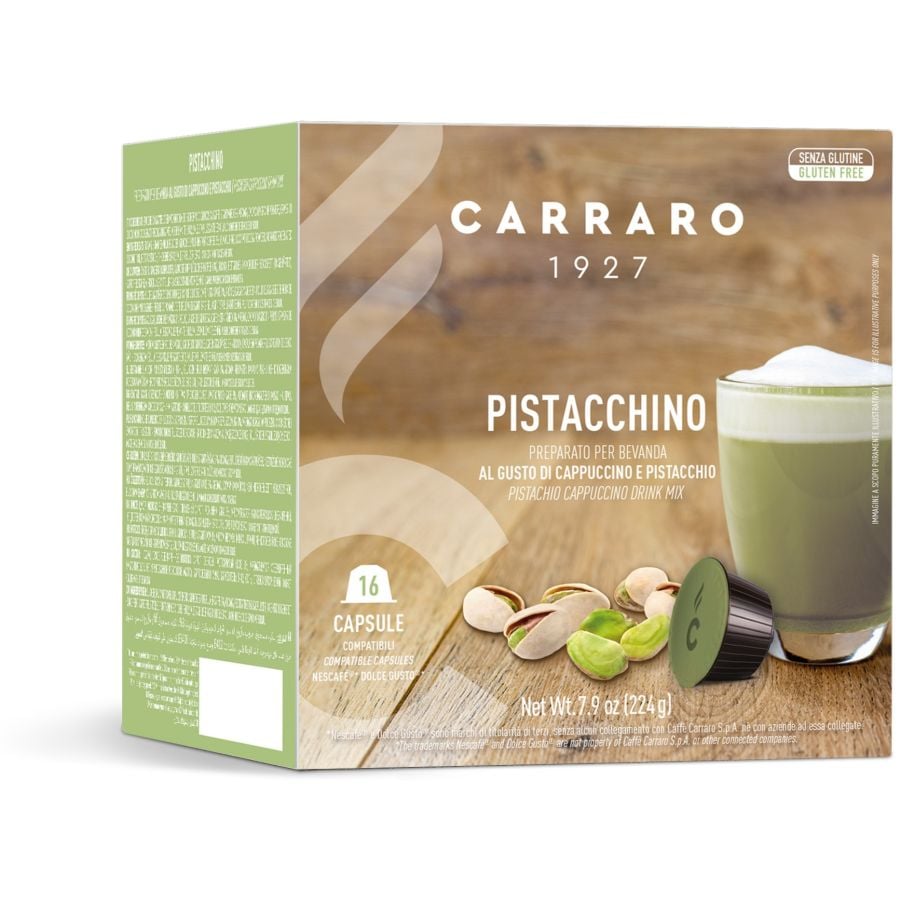 Carraro 1927 Pistacchino Dolce Gusto® Cápsulas de café compatibles, 16 piezas