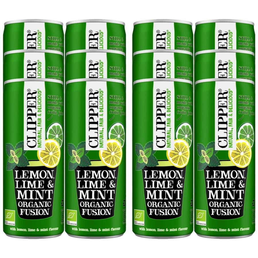 Clipper Lemon, Lime & Mint Organic Fusion 250 ml - 12-pack