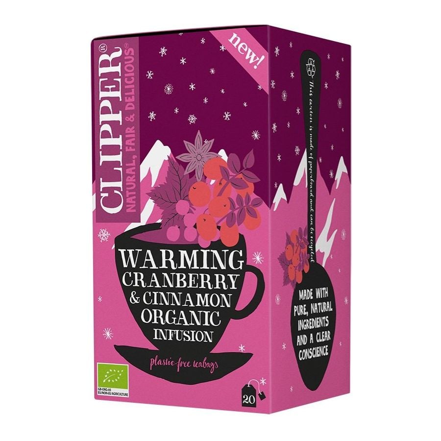 Clipper Organic Warming Cranberry & Cinnamon Infusion 20 Tea Bags