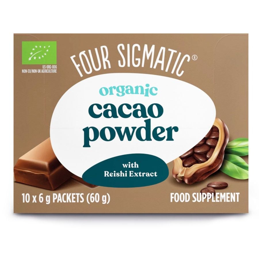 Four Sigmatic Mushroom Cacao Powder With Reishi, 10 Packets