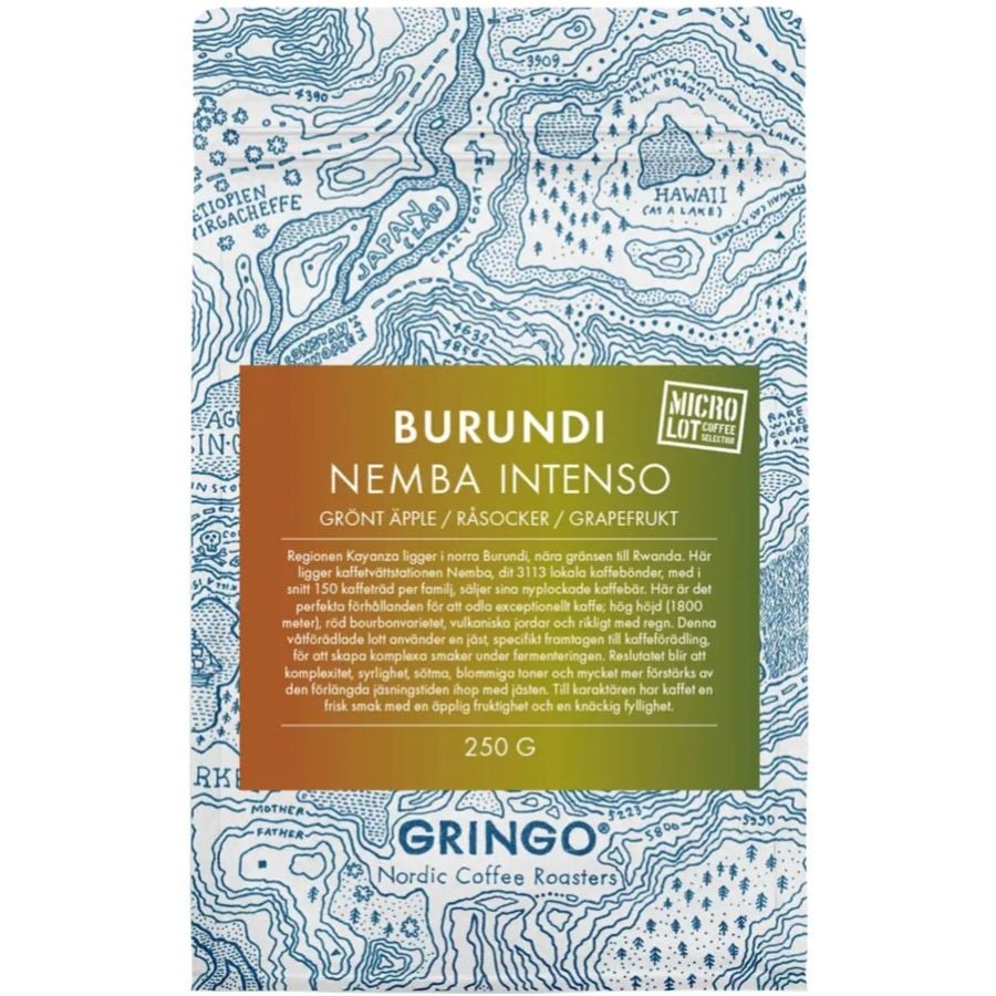 Gringo Nordic Burundi Nemba Intenso Red Bourbon 250 g grains de café