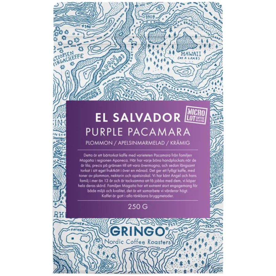 Gringo Nordic El Salvador Purple Pacamara 250 g grains de café
