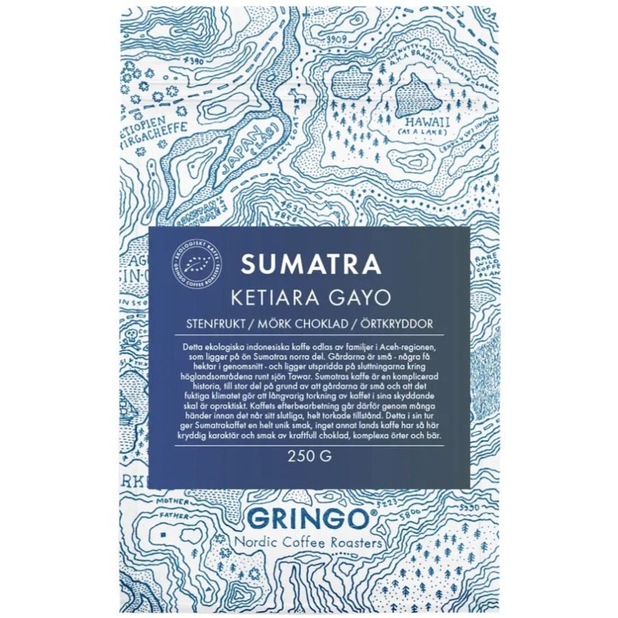 Gringo Nordic Sumatra Ketiara Gayo Organic 250 g granos de café