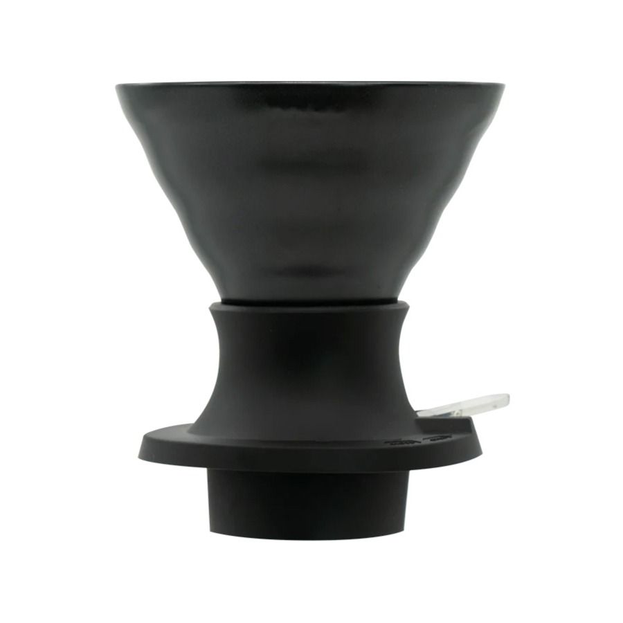 Hario V60 Immersion Dripper Switch Ceramic Tamaño 02 + Filtros de Papel, Negro Ahumado