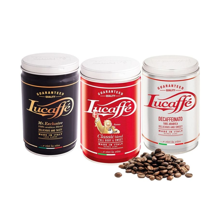 Lucaffé Classic 250 g + Mr Exclusive 250 g + Decaffeinato 250 g - Grains de café