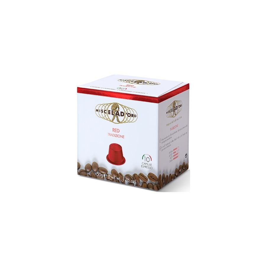 Miscela d'Oro Red capsules de café Compatibles Nespresso 10 pcs