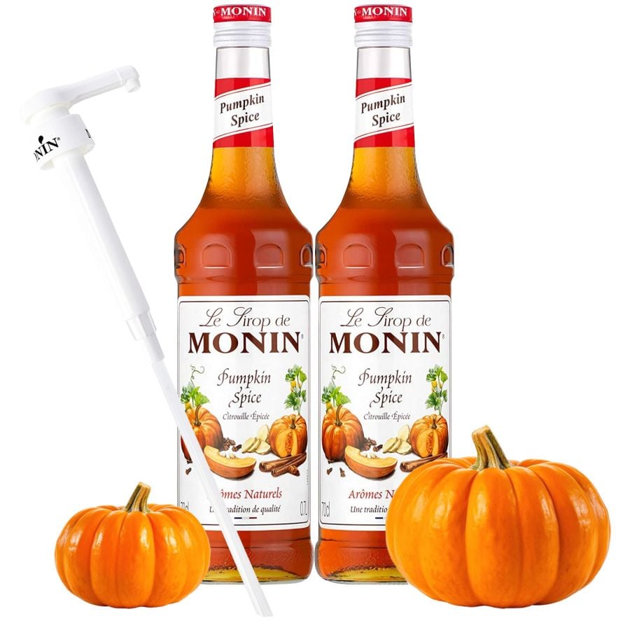 Monin Pumpkin Spice sirope 2 x 700 ml + bomba