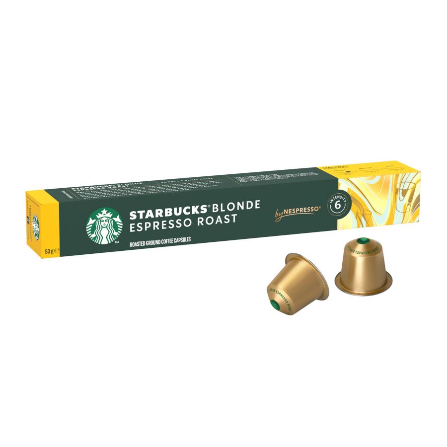 Starbucks Blonde Espresso Roast Nespresso-Capsules de Café Compatibles 10 pcs