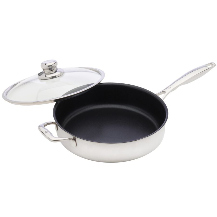 Swiss Diamond Nonstick Clad Induction Saute Pan with Lid 28 cm