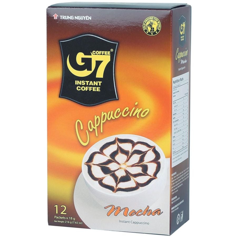 Trung Nguyen G7 Cappuccino Mocha Instant Coffee 12 x 18 g Sachets