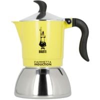 Bialetti Primavera Fiammetta Induction cafetière Moka 4 tasses, jaune