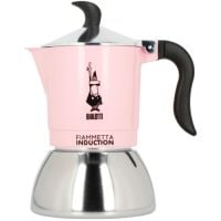 Bialetti Primavera Fiammetta Induction Cafetera Moka 4 Tazas, Rosa