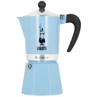 Bialetti Primavera Rainbow cafetera moka 6 tazas, azul claro