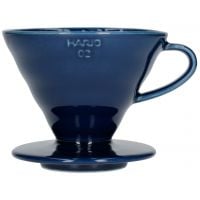 Hario V60 taille 02 porte-filtre en céramique, bleu indigo