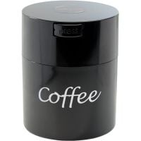 TightVac CoffeeVac recipiente hermético para café sellado al vacío 250 g, negro con texto