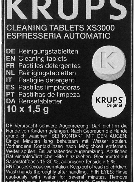 Genuine Krups Coffee Machine Cleaning Tablets XS3000 - 10pcs – The Fridge  Filter Shop
