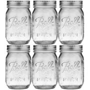 Boule Mason Jar Pinte Bouche Régulière, 16 oz (473 ml), lot de 6