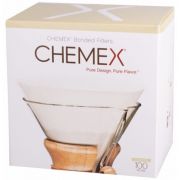 Chemex filtres à café en papier pré-pliés en forme de cercle pour les cafetières 6, 8 et 10 tasses, 100 pcs