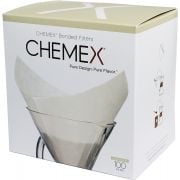 Chemex filtres en papier carrés pré-pliés pour cafetières 6, 8 et 10 tasses, 100 pcs