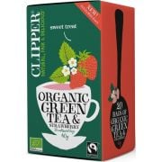 Clipper Organic Green Tea & Strawberry 20 sachets