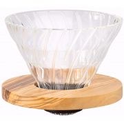 Hario Olive Wood V60 taille 01 porte-filtre en verre