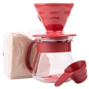 Hario Pour Over Kit V60-01 Ceramic 300 ml, Red