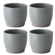 Kinto NORI vaso de cerámica 4 x 200 ml, gris azul