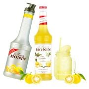 Monin Cloudy Lemonade Base 700 ml + Monin Le Fruit Yuzu Puré 1 l